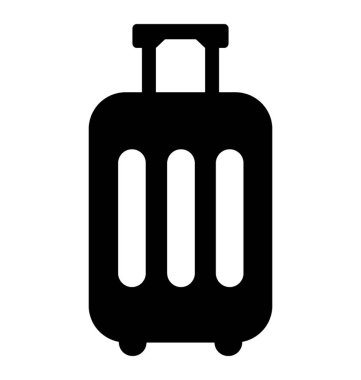 Tekerlekler ve Bagaj temsil eden tanıtıcısı ile bir Bagaj.