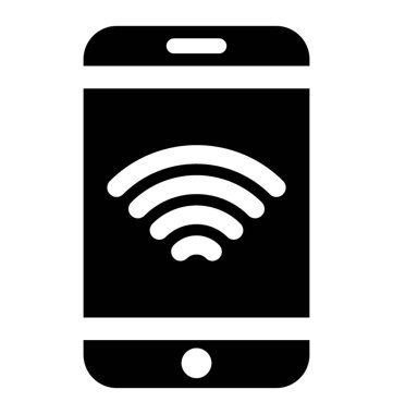 Internet bedava bağlantı noktası sinyalleri temsil eden bir smartphone 