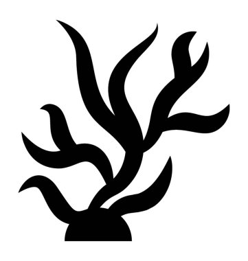 Elkhorn mercan sualtı ekosistem simgesi tasarım 