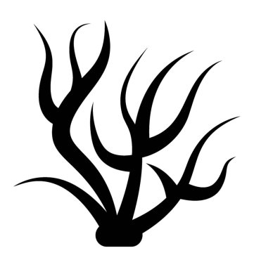 Alcyonacea mercan kayalığı bir basit glif simge tasarım