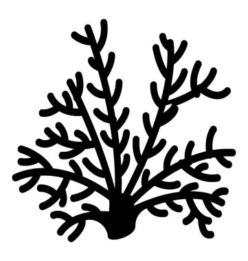 glif simgesi tasarım Plexaura coral reef ve
