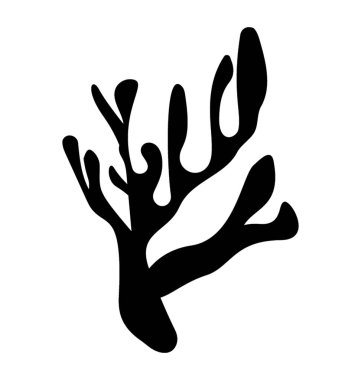glyph icon design of Plexaura coral reef clipart