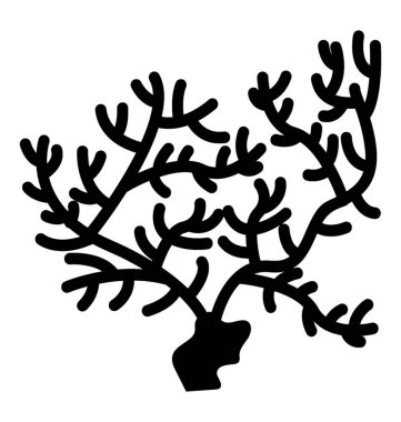 glif simgesi tasarım Eunicella cavolini coral reef ve