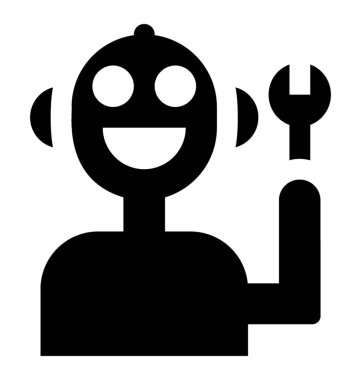 Mekanik robot gösteren insansı robot için yapay zeka 