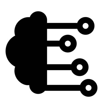 Bir bulut Ağ neural ağ temsil eden bir simge 