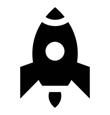 Bir füze temsil eden roket fırlatma 