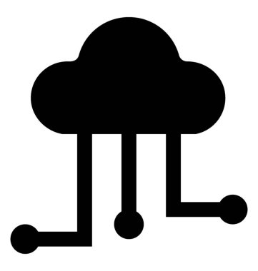 Barındırma simge gösteren bulut ağ bulut 