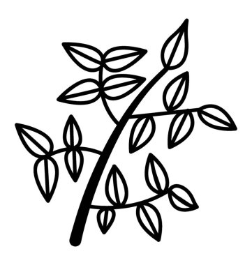 Fidan vektör satırı simgesi 