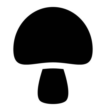 yenilebilir mantar glif vektör simgesi