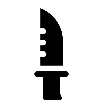 Bir keskin Şef bıçak, El aracı simge vektör