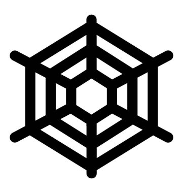 A spider knitted cobweb icon 