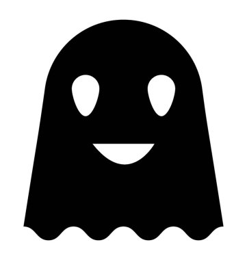 Katı tarzında bir simge vektör hayalet mi  