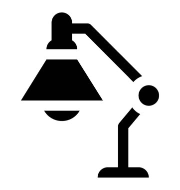 Bend şekli çalışma lambası resmeden bir ampul 