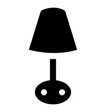 Genellikle boncuk, gece lambası simge yan masada bulunan bir lamba 