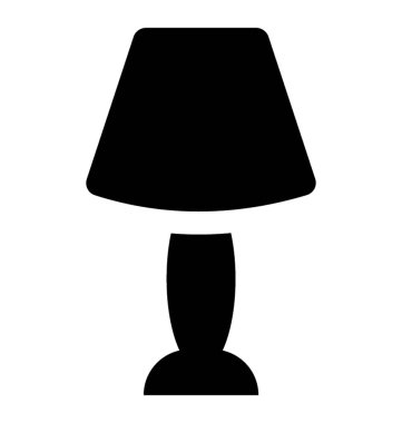 Genellikle boncuk, gece lambası simge yan masada bulunan bir lamba 