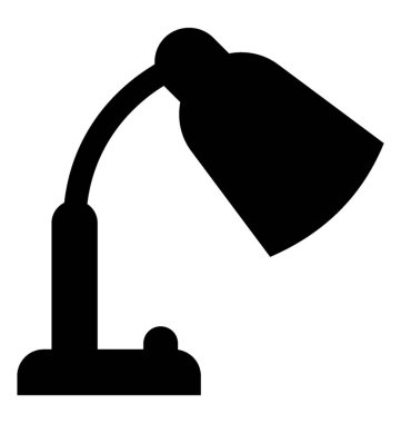 Bir lamba masa lambası tasvir bend şeklinde 