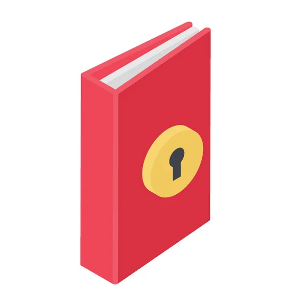 Keyhole Book Conceptualizing Book Lock — Vector de stoc