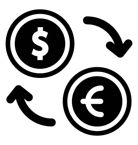 Dollarteken Met Roterende Cyclus Weergegeven Het Concept Van Geldwissel — Stockvector