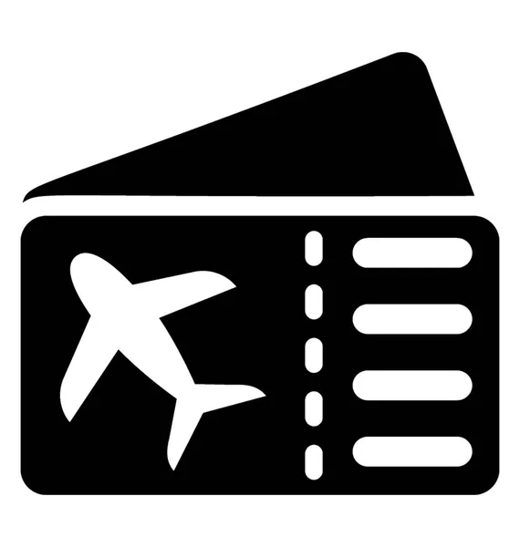 Uçak Uçuş Bilet Uçak Grafiğin Üzerinde Bir Kupon Ile — Stok Vektör