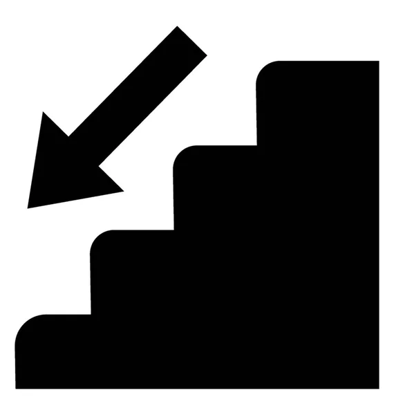 階段下の概念上の矢印ダウン — ストックベクタ