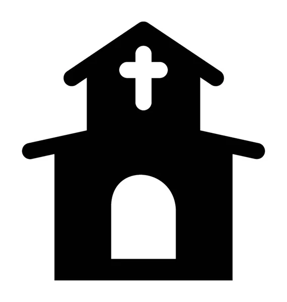 Religiöses Gebäude Für Gottesdienst Kirche — Stockvektor