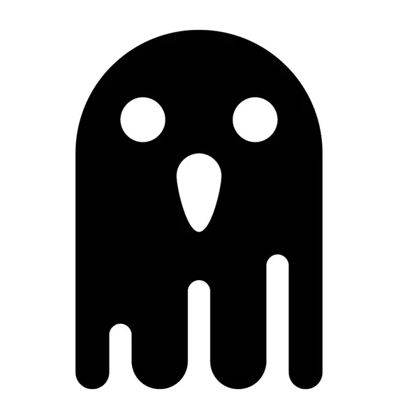 Vector Icono Estilo Sólido Fantasma — Archivo Imágenes Vectoriales