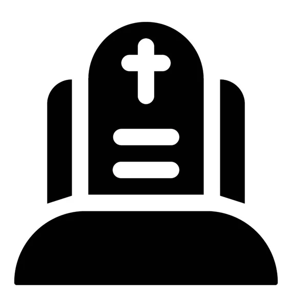 Иконка Надгробия Надгробия Белом Фоне — стоковый вектор