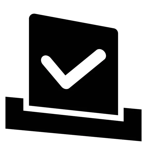 Symbole Coche Indiquant Les Résultats Vote — Image vectorielle