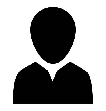 Bir insanda erkek avatar gösteren bir simge 