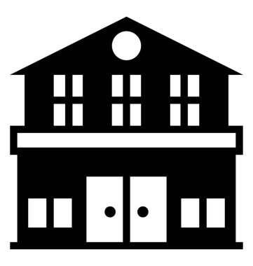 Ön girişi süpermarket, glif simgesinin resmi 