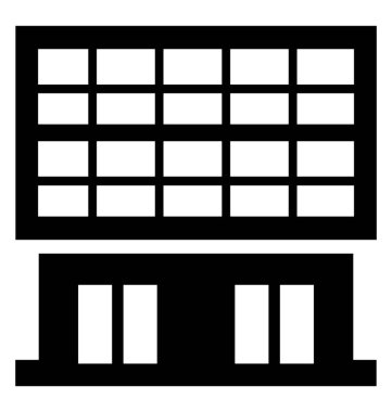 Ön girişi süpermarket, glif simgesinin resmi 