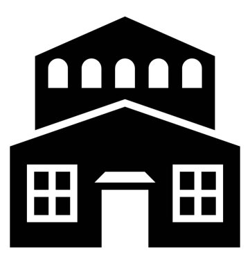 Bir pazar yeri kavramı tasvir eden büyük bir yapı