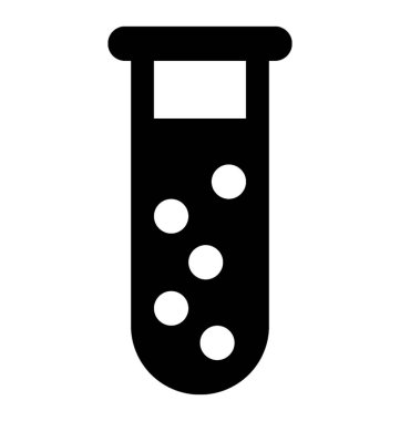 Laboratuarda test için kimyasal tüp küçük noktalar 