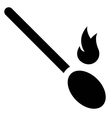 Çubuğa monte maç maç sopa vektör sembolüdür 