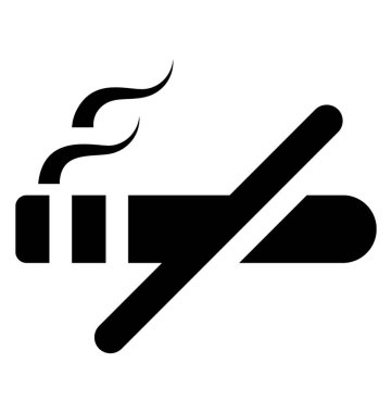 Sigara içmek yasak tasvir eden sigara çizgiyi 