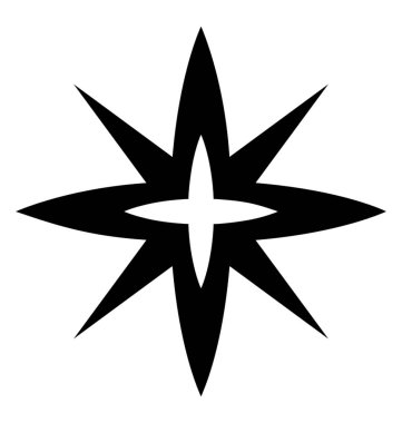 Parlak bir yıldız glif simge vektör 