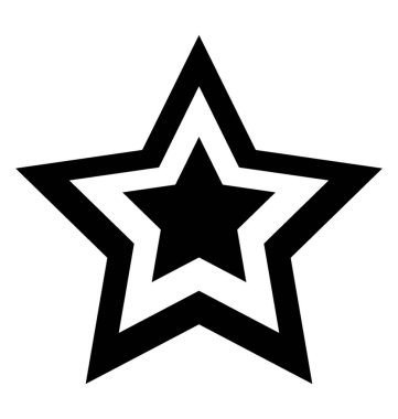 Parlak bir yıldız glif simge vektör 