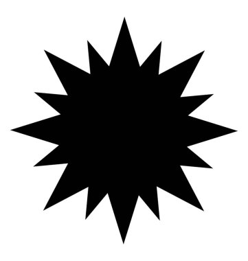 Parlak bir yıldız glif simge vektör 