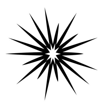 Parlak bir yıldız glif simge vektör 