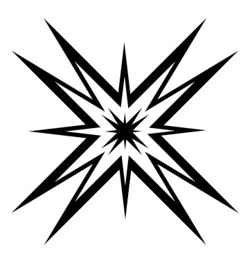 Parlak bir yıldız glif simge vektör 