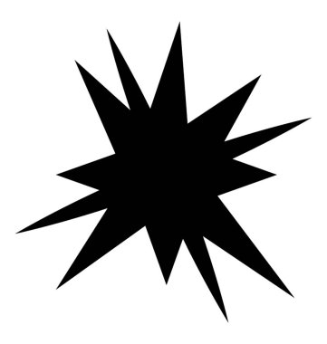 Parlak bir yıldız glif simge vektör 