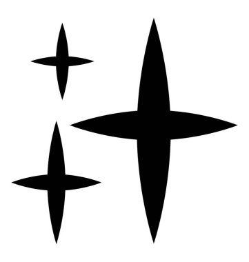 Parlak bir yıldız glif simge vektör 