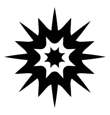 Parlak bir yıldız glif simge vektör 