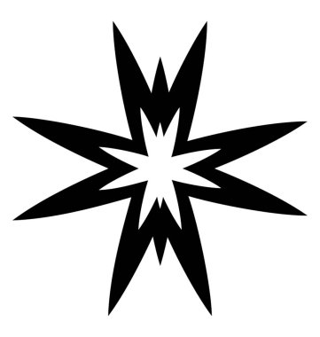 Parlak bir yıldız glif simge vektör 