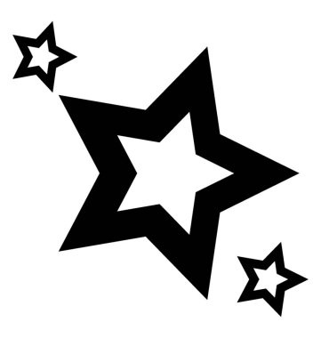 Parlayan ve gece zamanında parlayan yıldız 