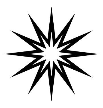 Parlak bir yıldız glif simge vektör 