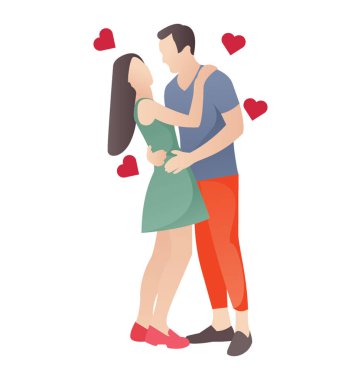 Ortaklar sarılma, çift romantik 