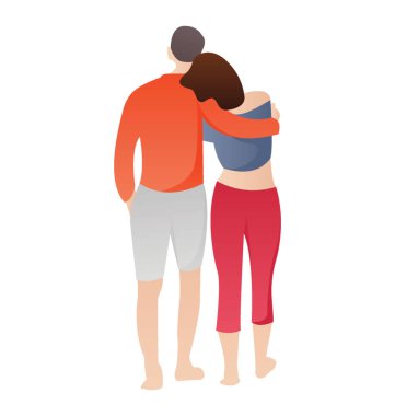 Bir çift açık keyfi için yürüyor 