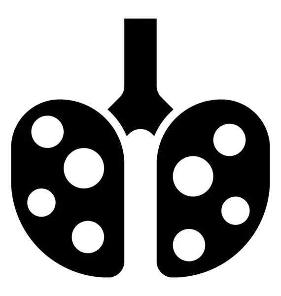 Petits Points Dans Les Poumons Caractérisant Cancer Des Poumons — Image vectorielle