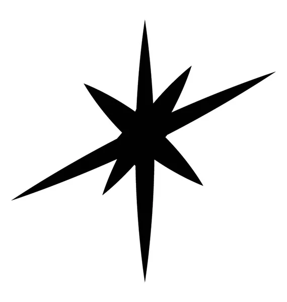 Sparkling Star Glyph Icon Vector — Stock Vector